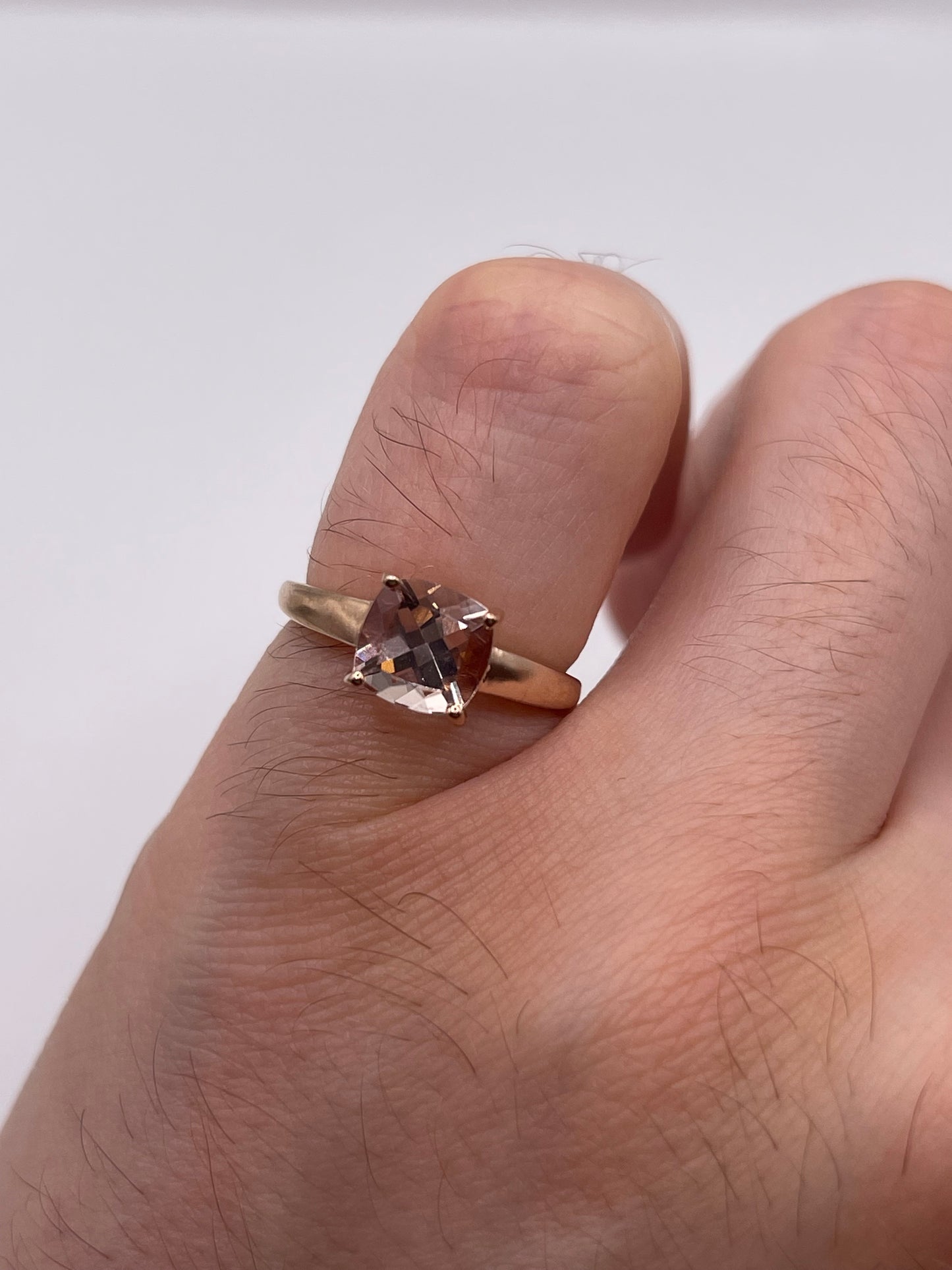 9ct rose gold morganite ring