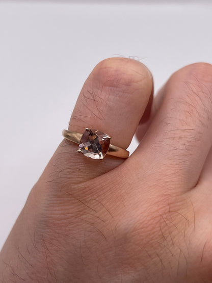 9ct rose gold morganite ring