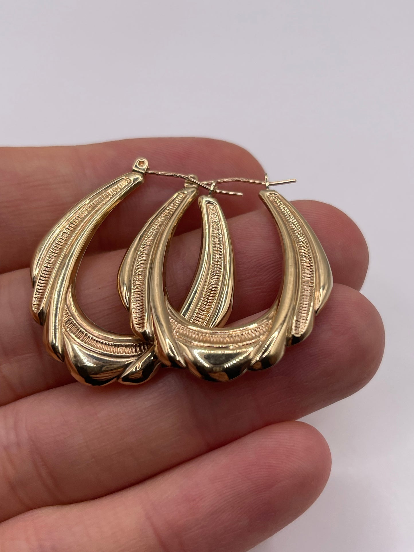 9ct gold creole earrings