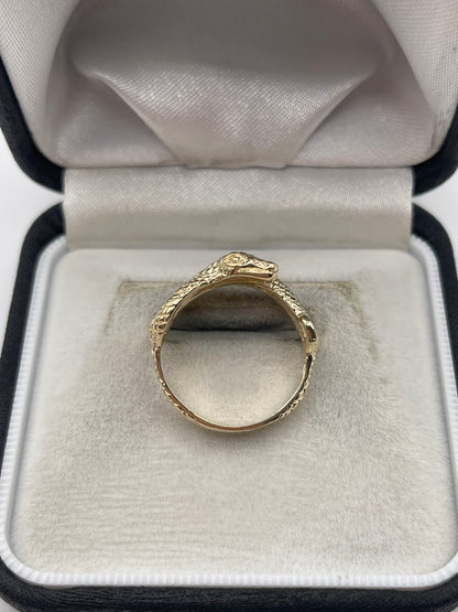 9ct gold snake ring