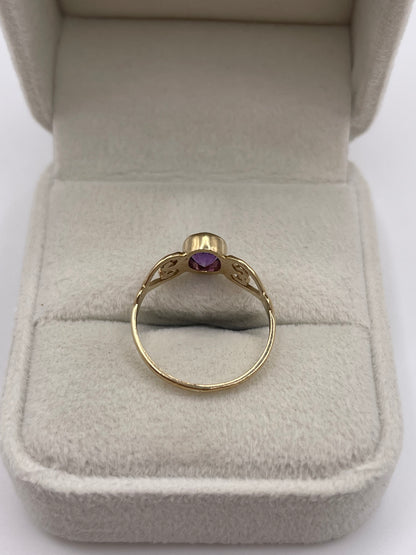 9ct gold amethyst ring