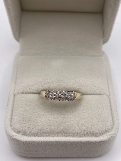 9ct gold diamond cluster ring
