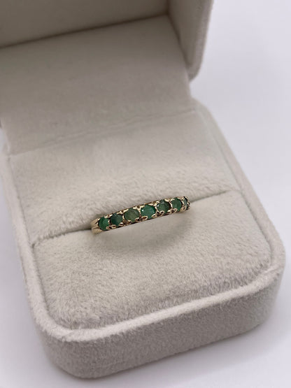 9ct gold emerald ring