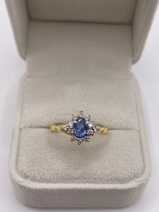 18ct gold sapphire and diamond ring