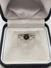 Load image into Gallery viewer, 9ct gold mystic topaz ring

