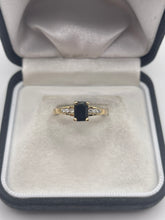 Load image into Gallery viewer, 14ct gold sapphire and diamond ring
