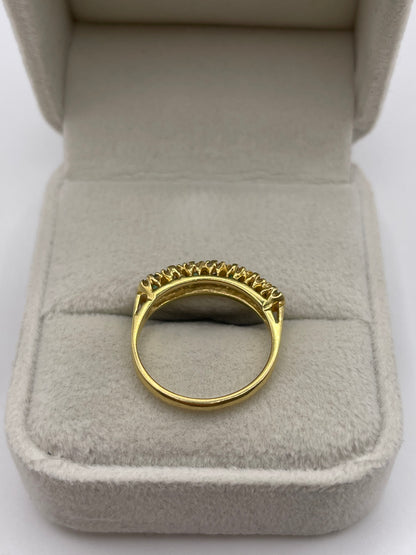 18ct gold emerald and diamond ring