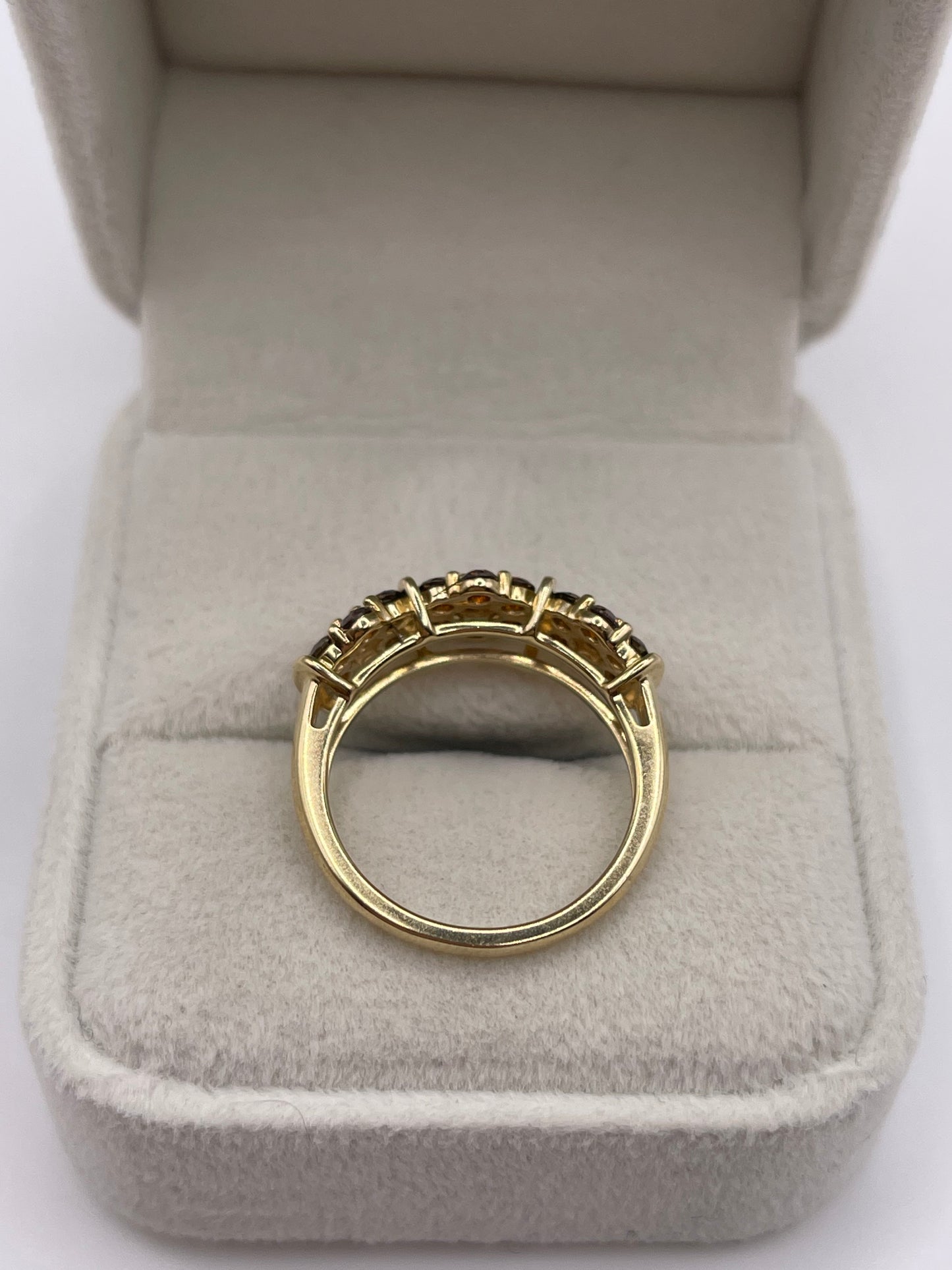 9ct gold diamond cluster ring