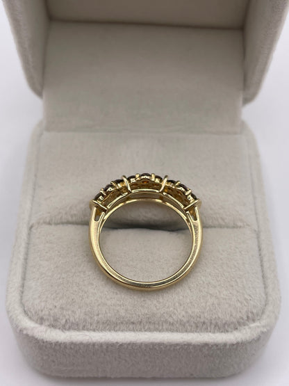 9ct gold diamond cluster ring
