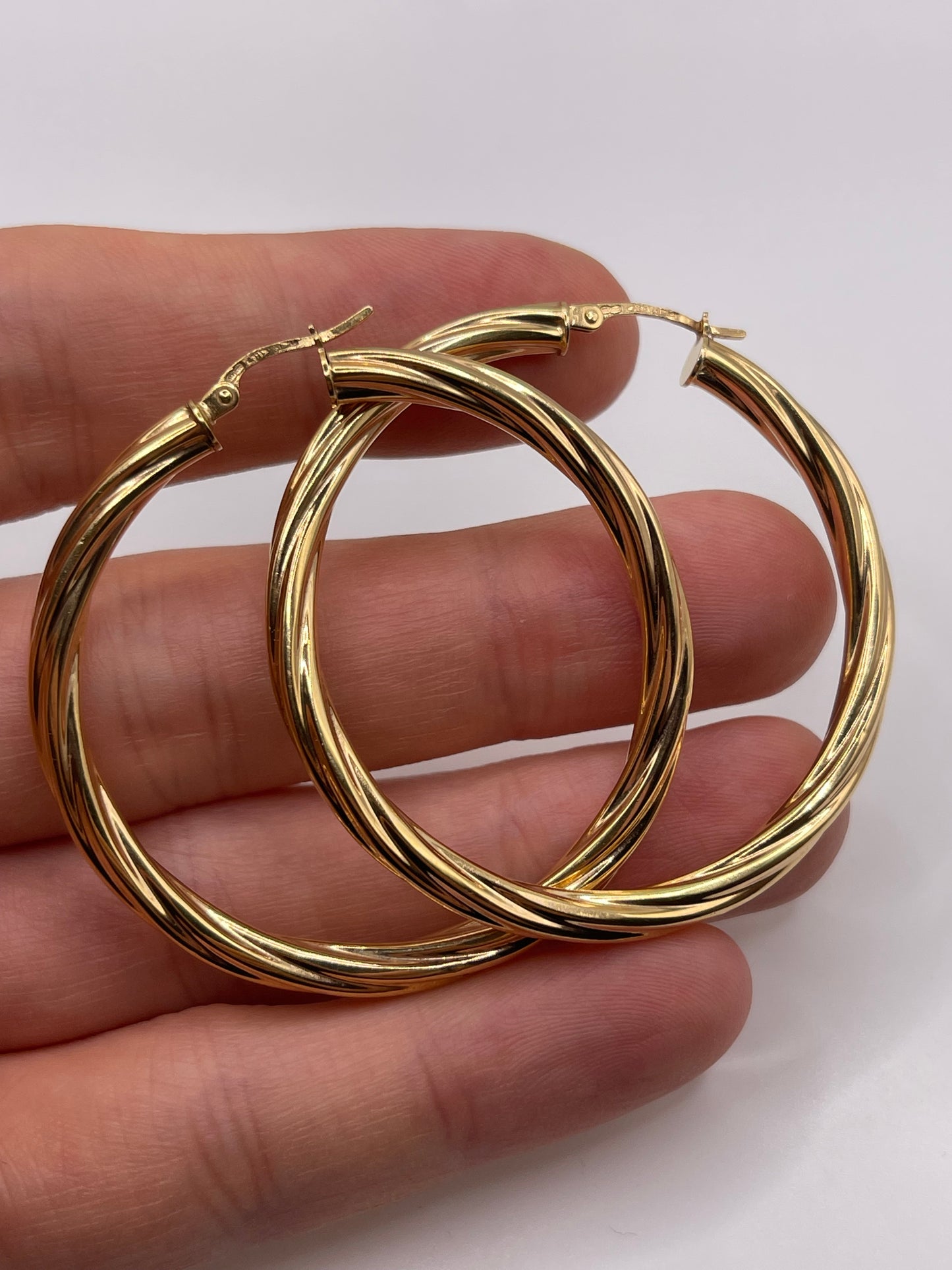 9ct gold creole earrings