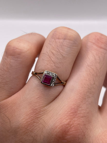 9ct gold paste ring