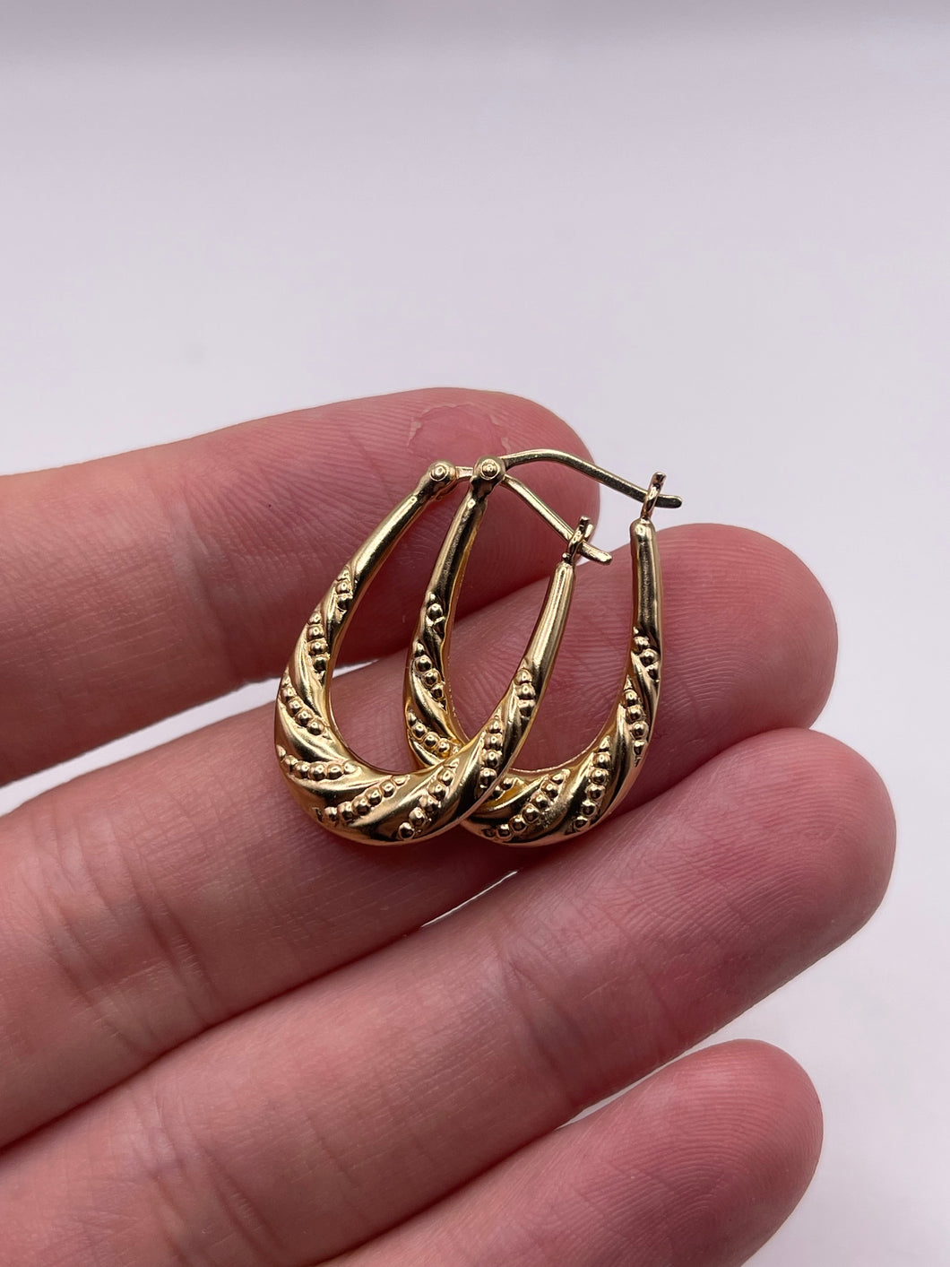 9ct gold creole earrings