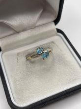Load image into Gallery viewer, 9ct gold topaz and diamond ring
