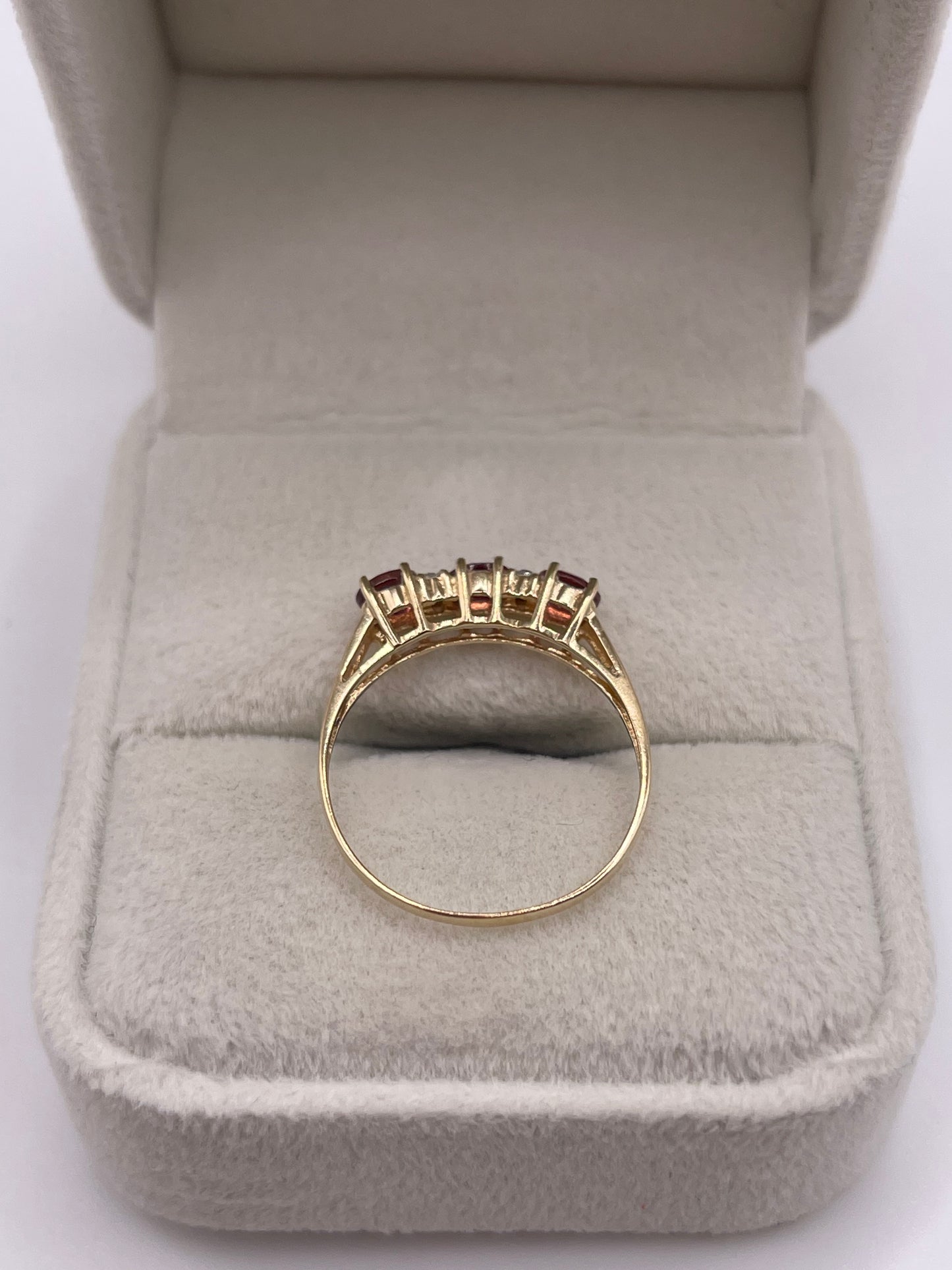9ct gold tourmaline and diamond ring