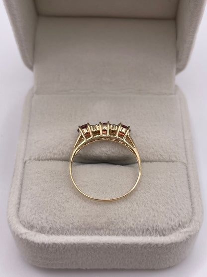 9ct gold tourmaline and diamond ring