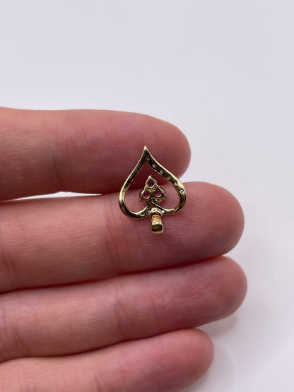 9ct gold ruby and diamond pendant