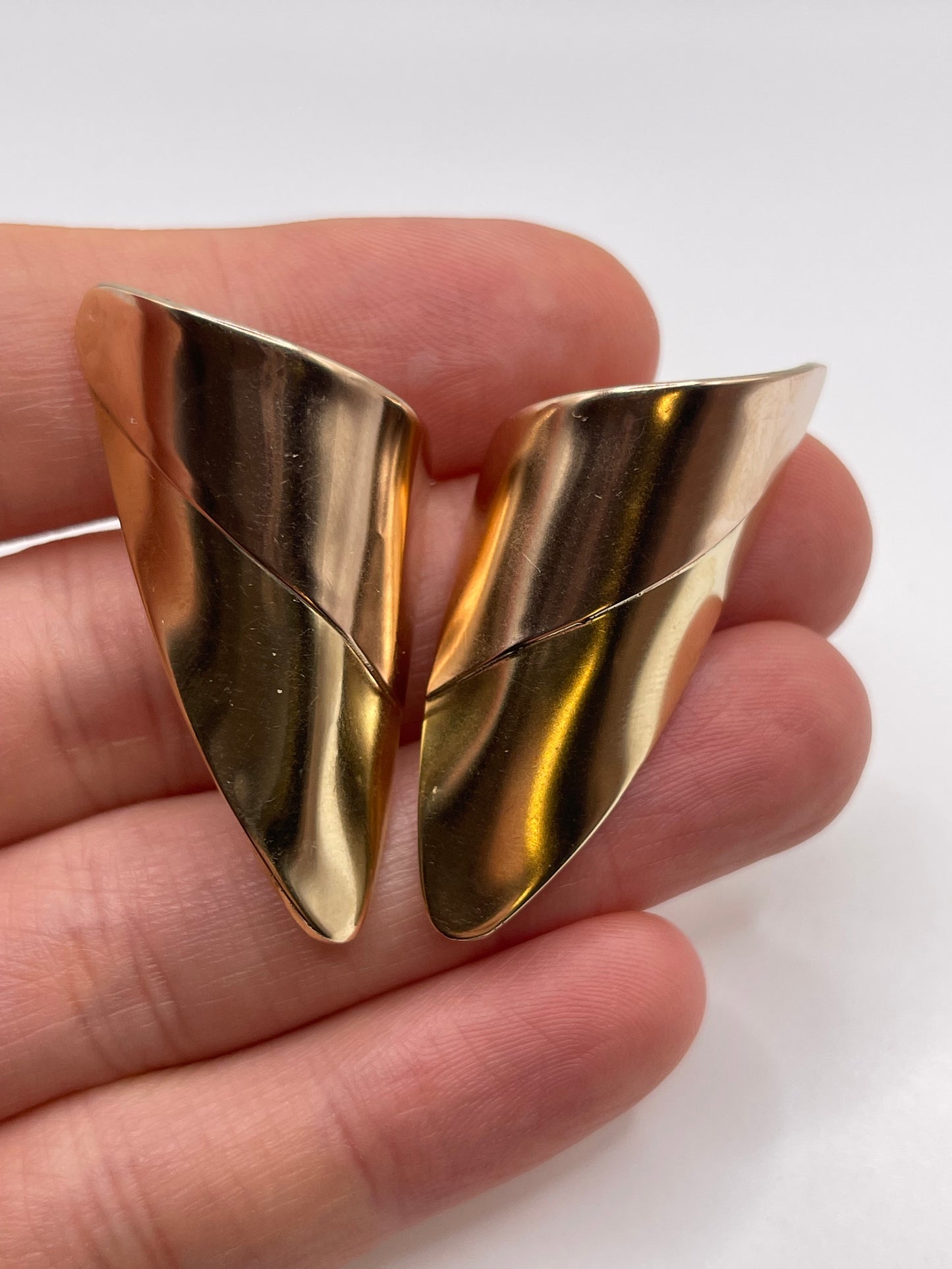9ct two tone gold earrings