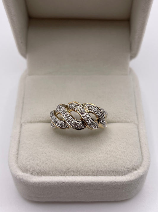 9ct gold diamond ring