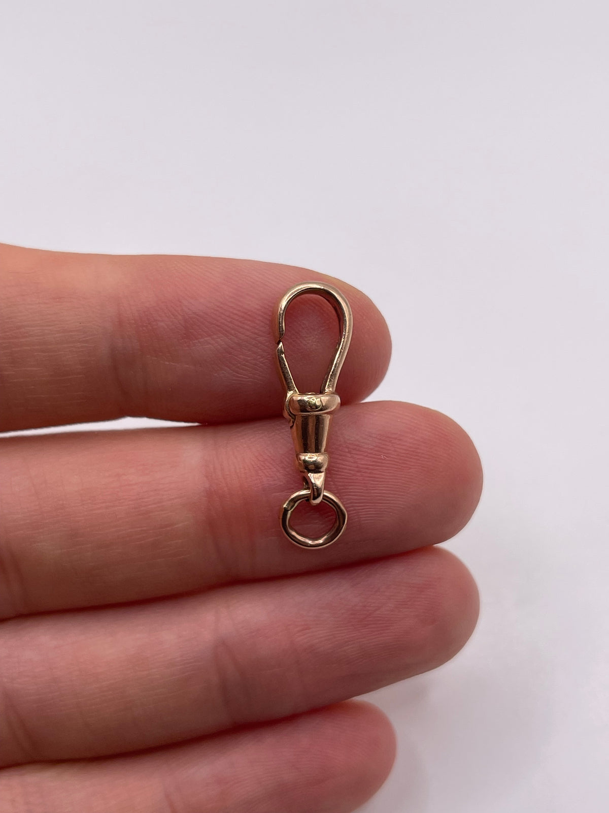 9ct rose gold dog clip 12