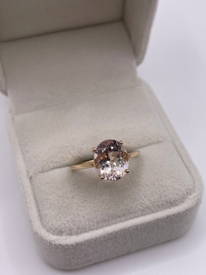 9ct gold morganite ring