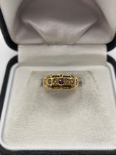 Load image into Gallery viewer, Antique 15ct gold ruby and pearl ring
