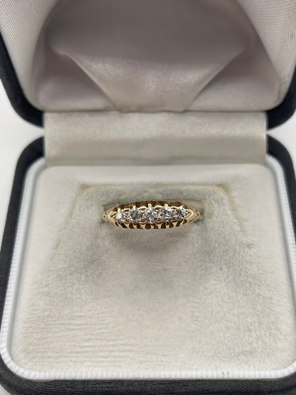18ct gold old cut diamond ring
