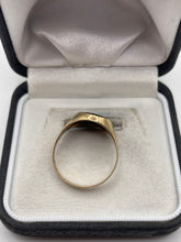 Load image into Gallery viewer, 9ct gold onyx signet ring

