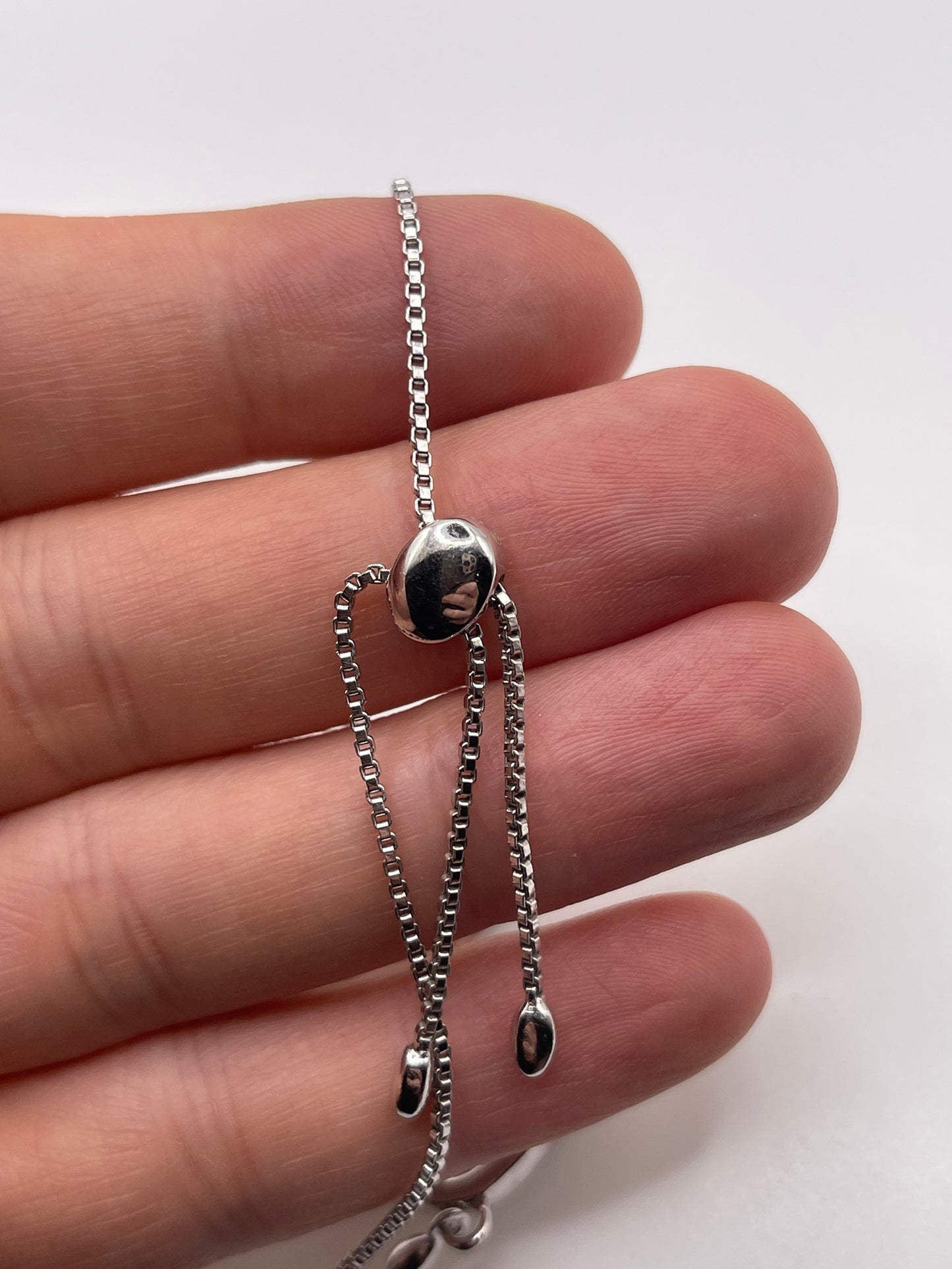 Silver labradorite bracelet