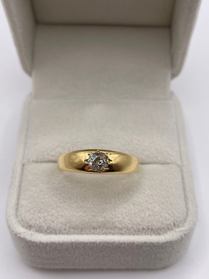 18ct gold diamond gypsy ring