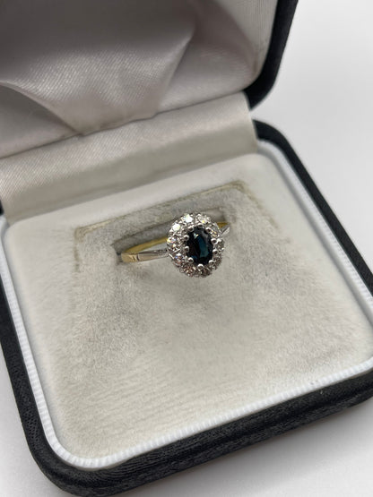 18ct gold sapphire and diamond ring