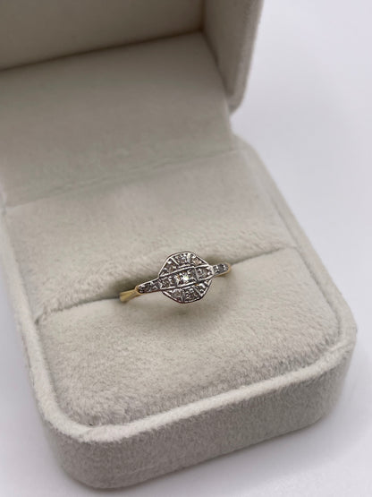 18ct gold platinum diamond ring