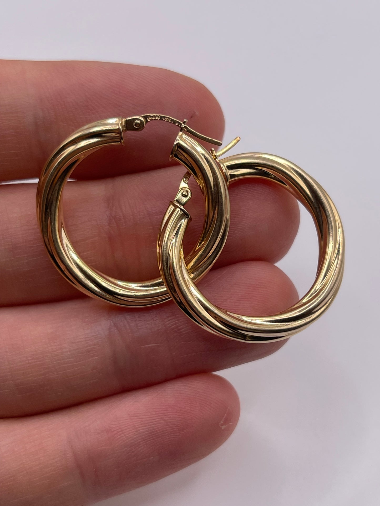 9ct gold creole earrings