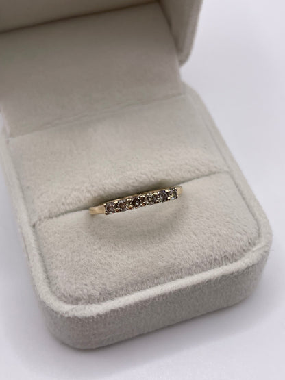 9ct gold cognac diamond ring