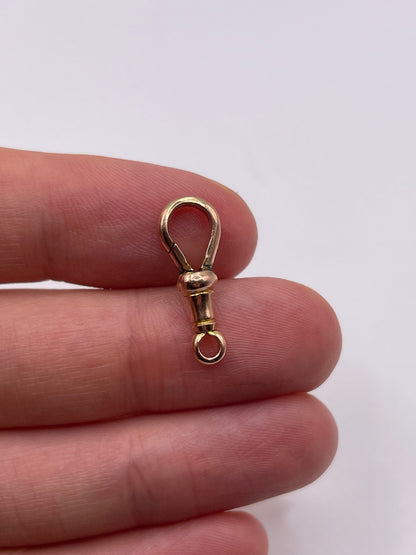 9ct rose gold dog clip 1