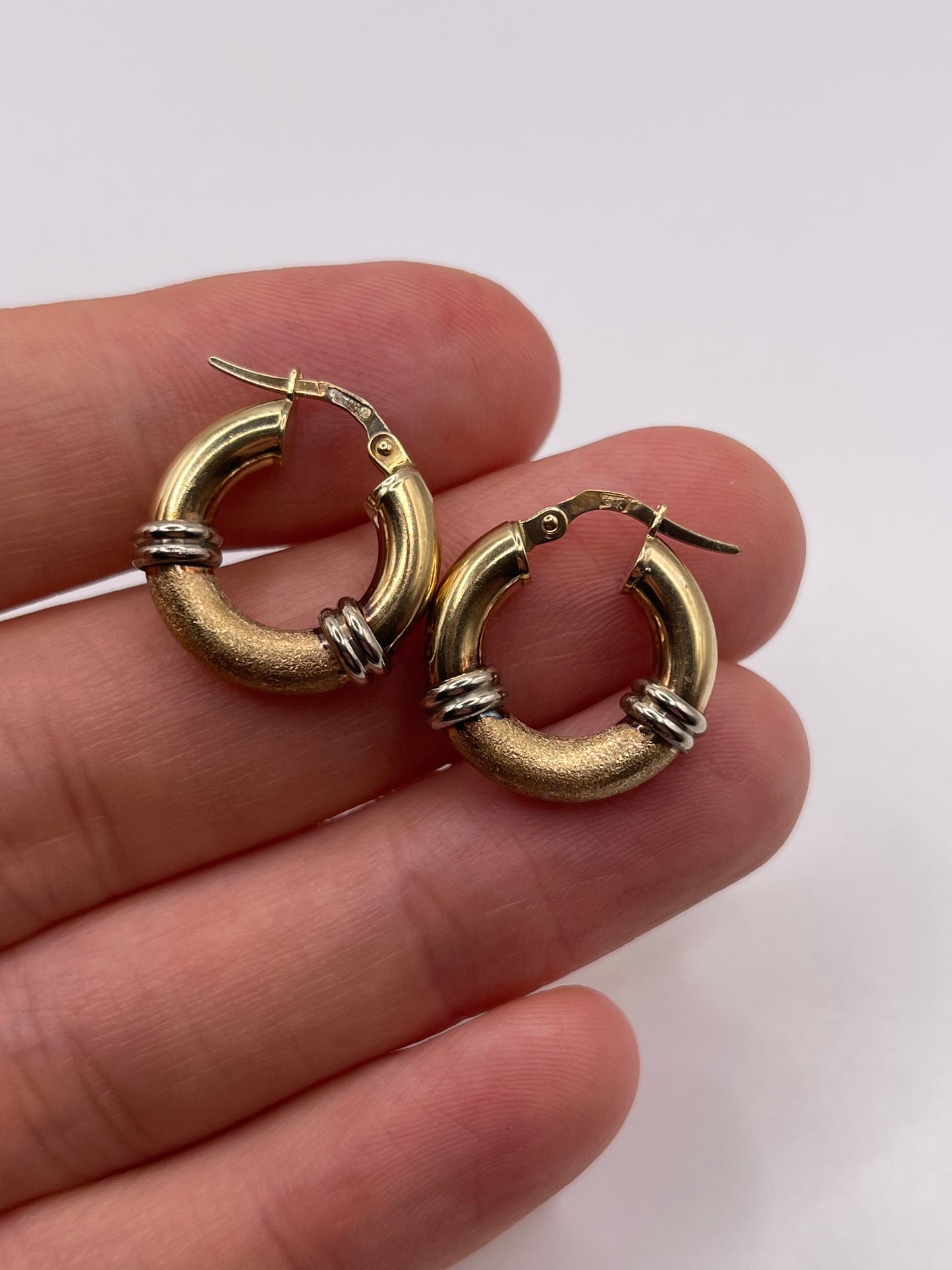 9ct gold creole earrings
