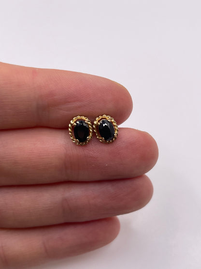 9ct gold sapphire earrings