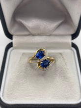 Load image into Gallery viewer, 9ct gold kyanite and diamond ring
