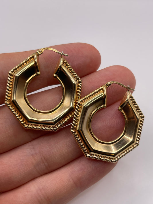 9ct gold creole earrings