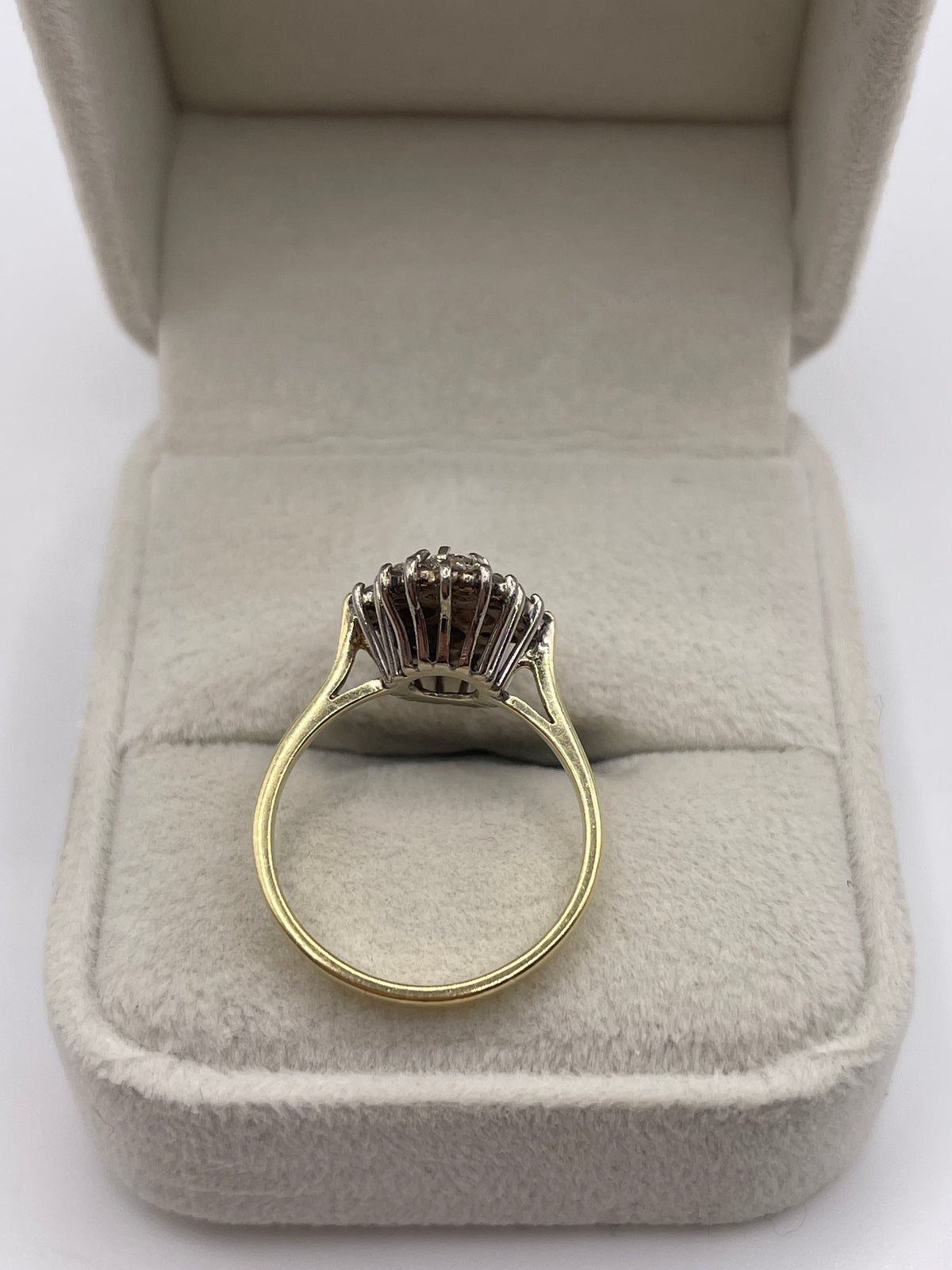 18ct gold diamond cluster ring