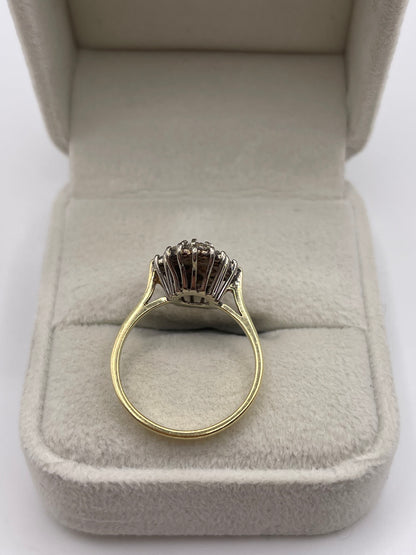 18ct gold diamond cluster ring