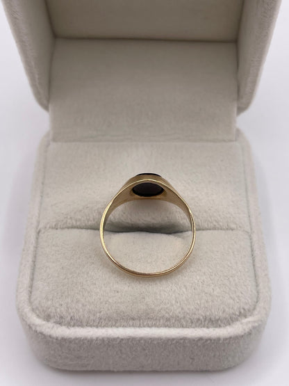 9ct gold onyx signet ring