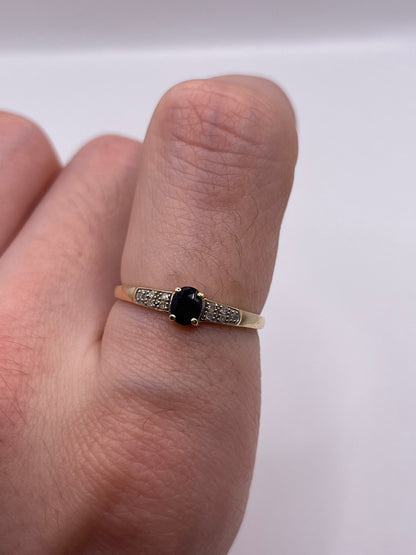 9ct gold sapphire and diamond ring