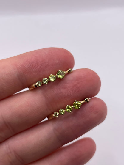 9ct gold peridot earrings