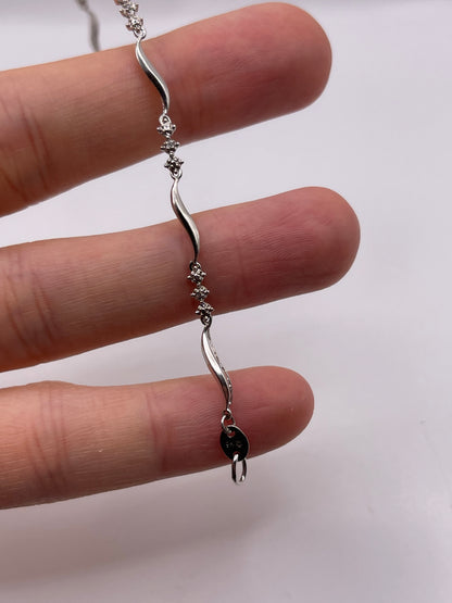 9ct white gold diamond bracelet