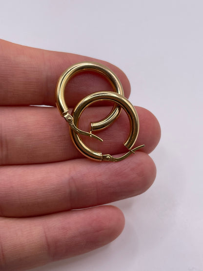9ct gold creole earrings