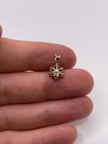 9ct gold ruby and diamond pendant