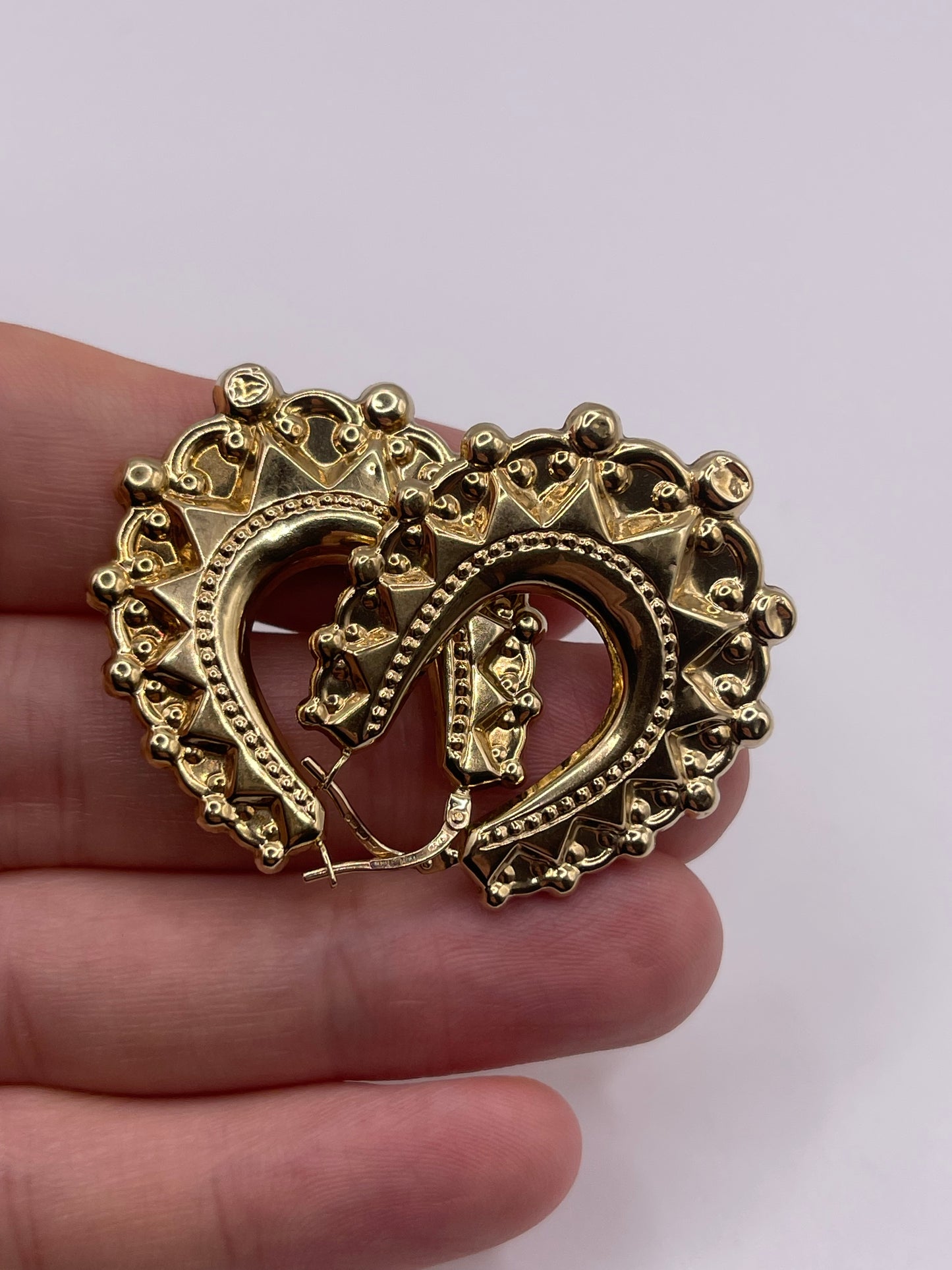 9ct gold creole earrings