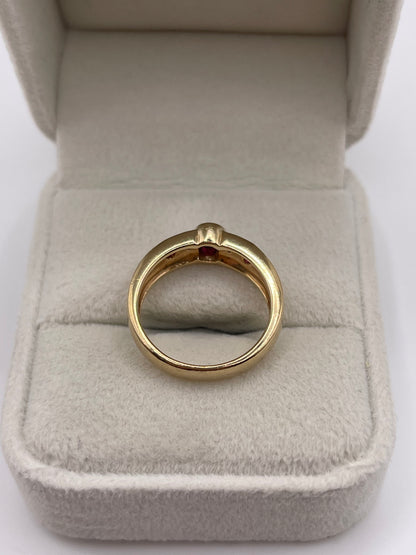 9ct gold ruby and diamond ring