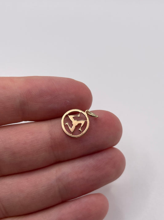 9ct rose gold Isle of Man charm