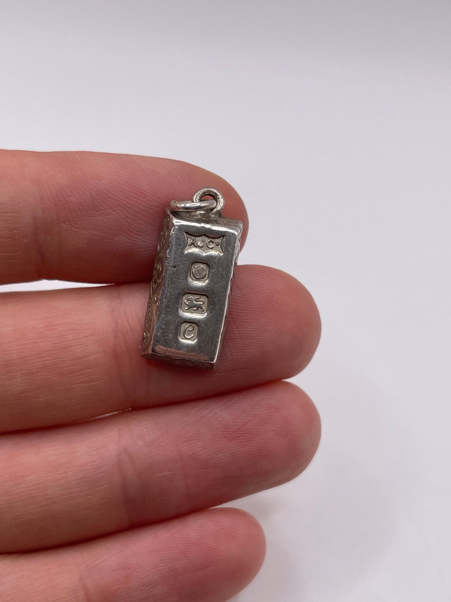 Silver ingot pendant